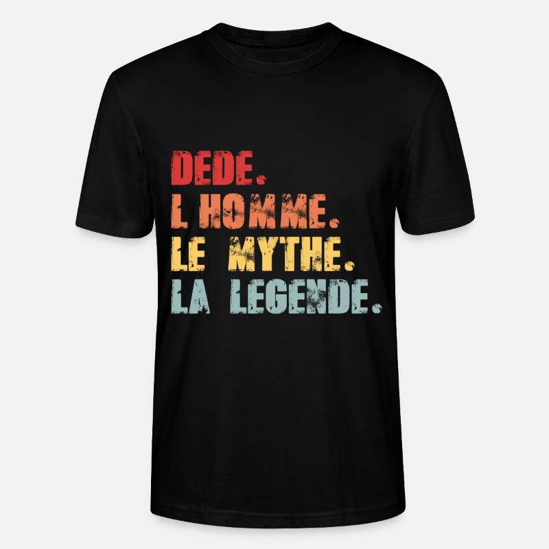 DEDE la légende - T-shirt bio CRAFTER Stanley Stella Unisexe - noir