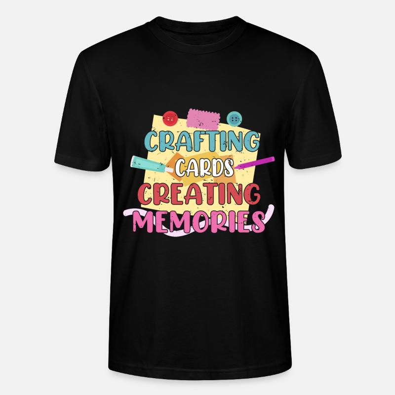Karten Basteln Künstler Geschenk-Idee - Stanley/Stella Unisex Bio-T-Shirt CRAFTER - Schwarz