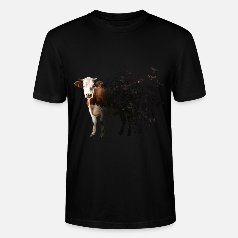 Kuh - Stanley/Stella Unisex Bio-T-Shirt CRAFTER - Schwarz
