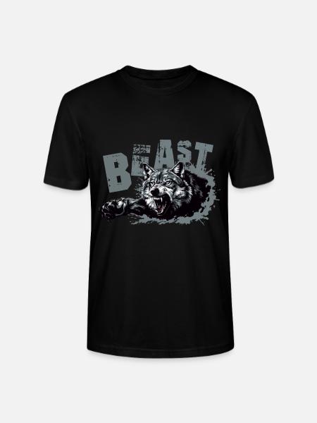 Beast Wolf - Stanley/Stella Unisex Bio-T-Shirt CRAFTER - Schwarz