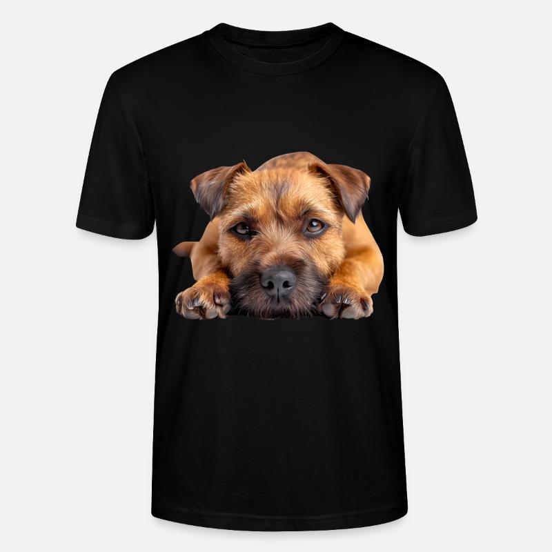Border Terrier - Stanley/Stella Unisex Bio-T-Shirt CRAFTER - Schwarz