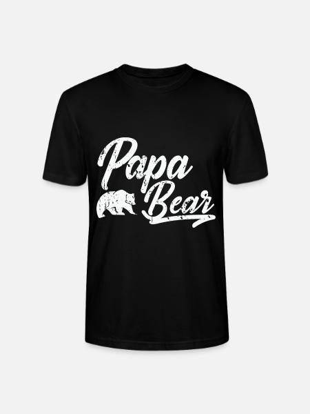 Papa Bear - Stanley/Stella CRAFTER Unisex Organic T-Shirt - black