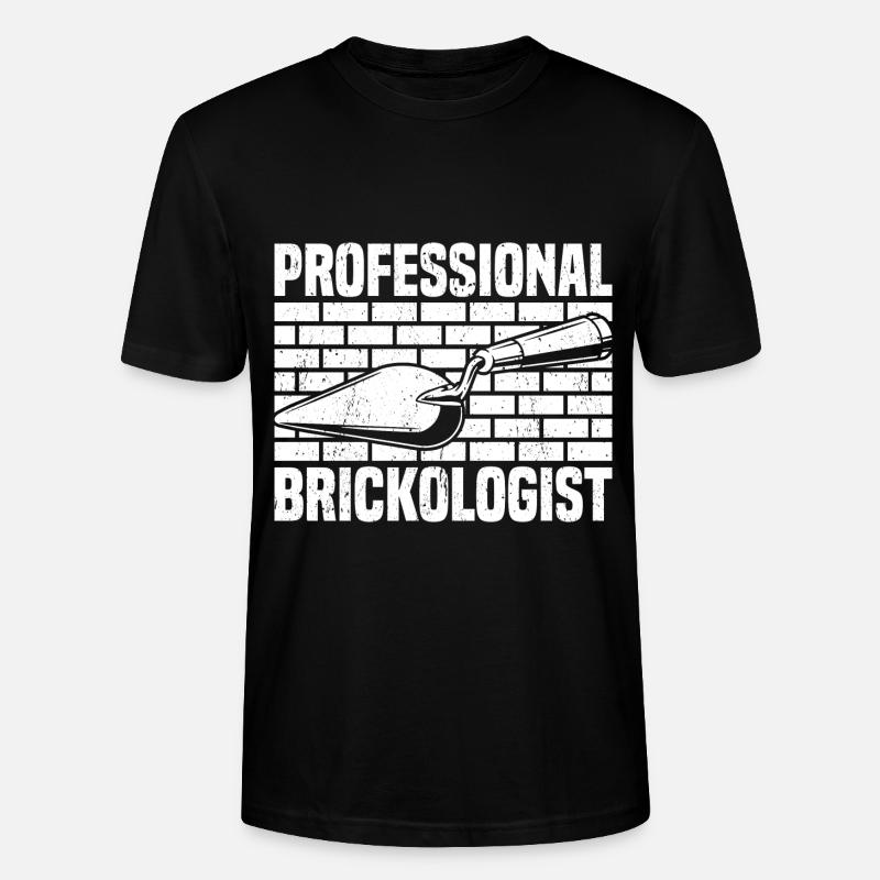 Bricklayer Brick Layer Brickmason Mason - Stanley/Stella CRAFTER Unisex Organic T-Shirt - black