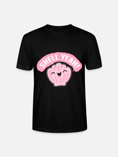 Shell yes! Beach lovers - Stanley/Stella CRAFTER Unisex Organic T-Shirt - black