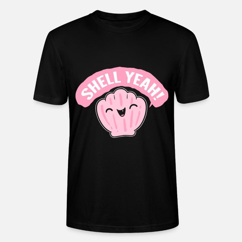 Shell yes! Beach lovers - Stanley/Stella CRAFTER Unisex Organic T-Shirt - black