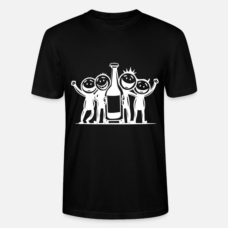 Strichmännchen Junggesellenabschied - Stanley/Stella Unisex Bio-T-Shirt CRAFTER - Schwarz
