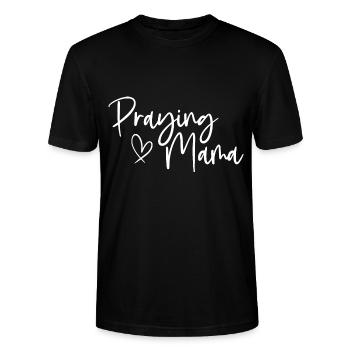 Maman en prière - T-shirt bio CRAFTER Stanley Stella Unisexe - noir - Devant - Alina (178cm) & Michal (187cm)