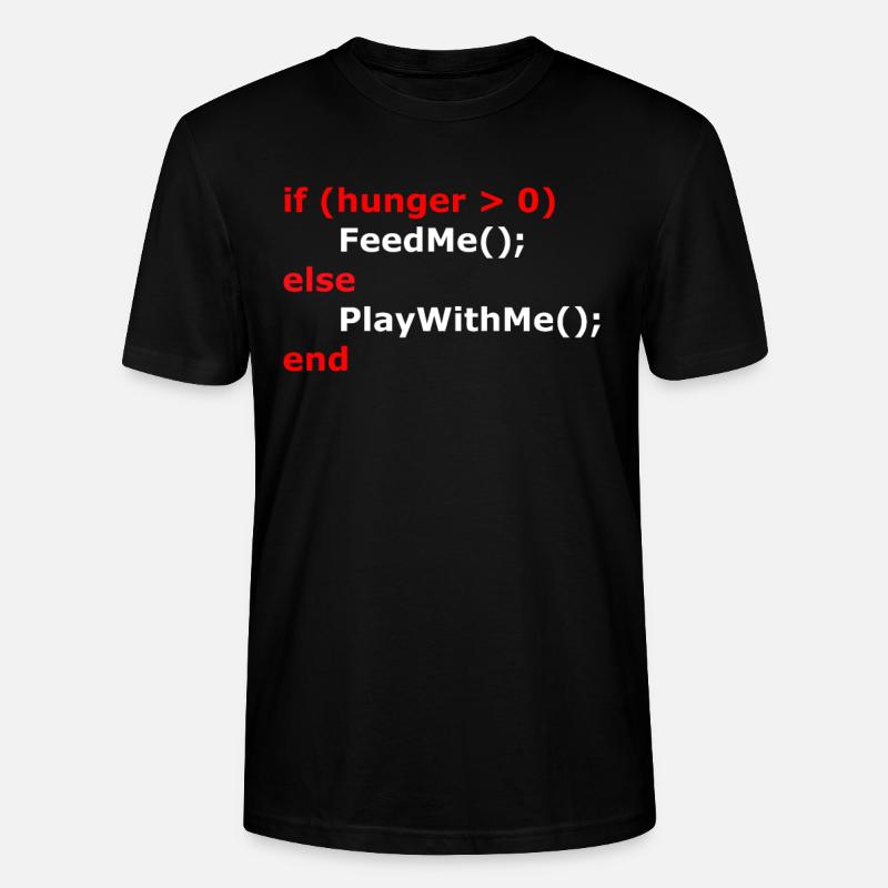 Coding If Hunger - Stanley/Stella Unisex Bio-T-Shirt CRAFTER - Schwarz