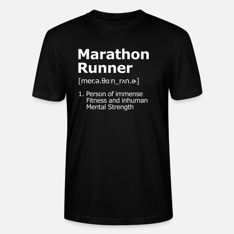 Marathon Runner Description Coureur d'endurance - T-shirt bio CRAFTER Stanley Stella Unisexe - noir