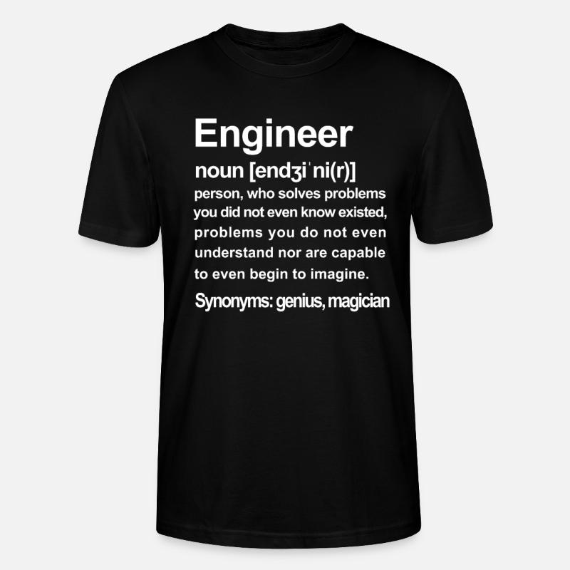 Engineer Description - engineer - Stanley/Stella CRAFTER Unisex Organic T-Shirt - black