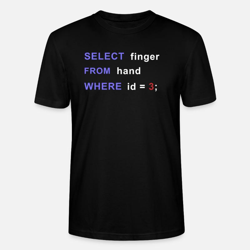 Select Finger From Hand - Stanley/Stella Unisex Bio-T-Shirt CRAFTER - Schwarz