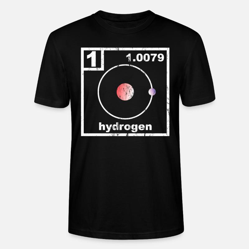 Tableau périodique de l'hydrogène - T-shirt bio CRAFTER Stanley Stella Unisexe - noir