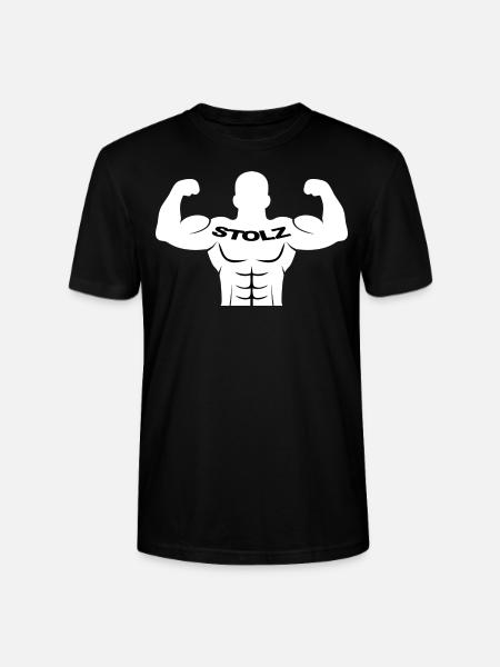 Stolzer Bodybuilder - Stanley/Stella Unisex Bio-T-Shirt CRAFTER - Schwarz