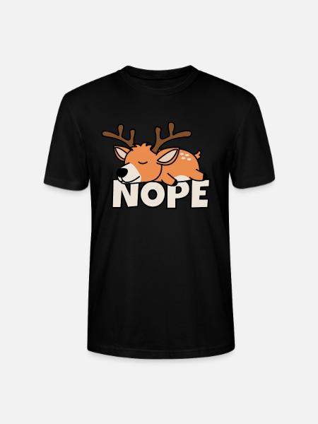 Lazy reindeer - Stanley/Stella CRAFTER Unisex Organic T-Shirt - black
