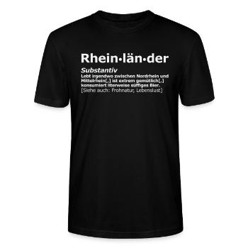 Rheinländer Definition - Stanley/Stella Unisex Bio-T-Shirt CRAFTER - Schwarz - Vorne - Alina (178cm) & Michal (187cm)
