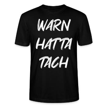 Warn hata Tach - Stanley/Stella Unisex Bio-T-Shirt CRAFTER - Schwarz - Vorne - Alina (178cm) & Michal (187cm)