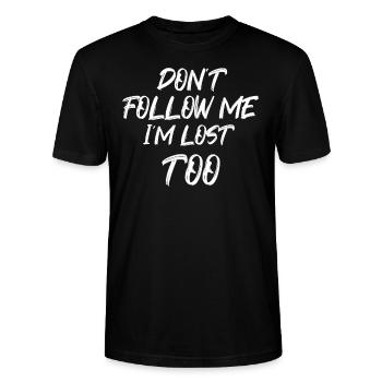 Borderline Seele Liebe Spruch - Stanley/Stella Unisex Bio-T-Shirt CRAFTER - Schwarz - Vorne - Alina (178cm) & Michal (187cm)