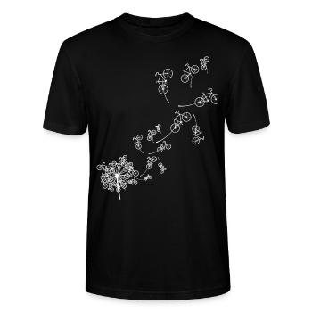 Pissenlit pissenlit - T-shirt bio CRAFTER Stanley Stella Unisexe - noir - Devant - Alina (178cm) & Michal (187cm)
