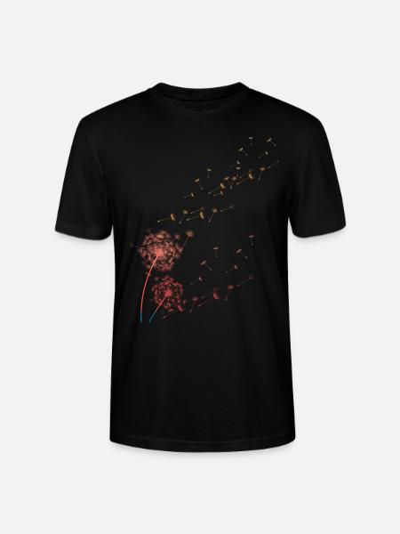 of grass, dandelion, dandelion - Stanley/Stella CRAFTER Unisex Organic T-Shirt - black