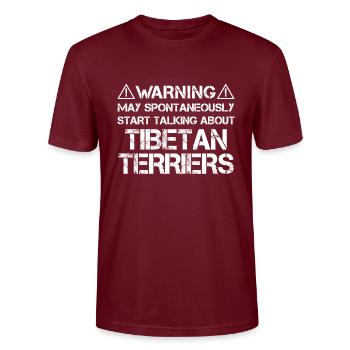 Terrier tibétain Terrier tibétain - T-shirt bio CRAFTER Stanley Stella Unisexe - bordeaux - Devant - Alina (178cm) & Michal (187cm)