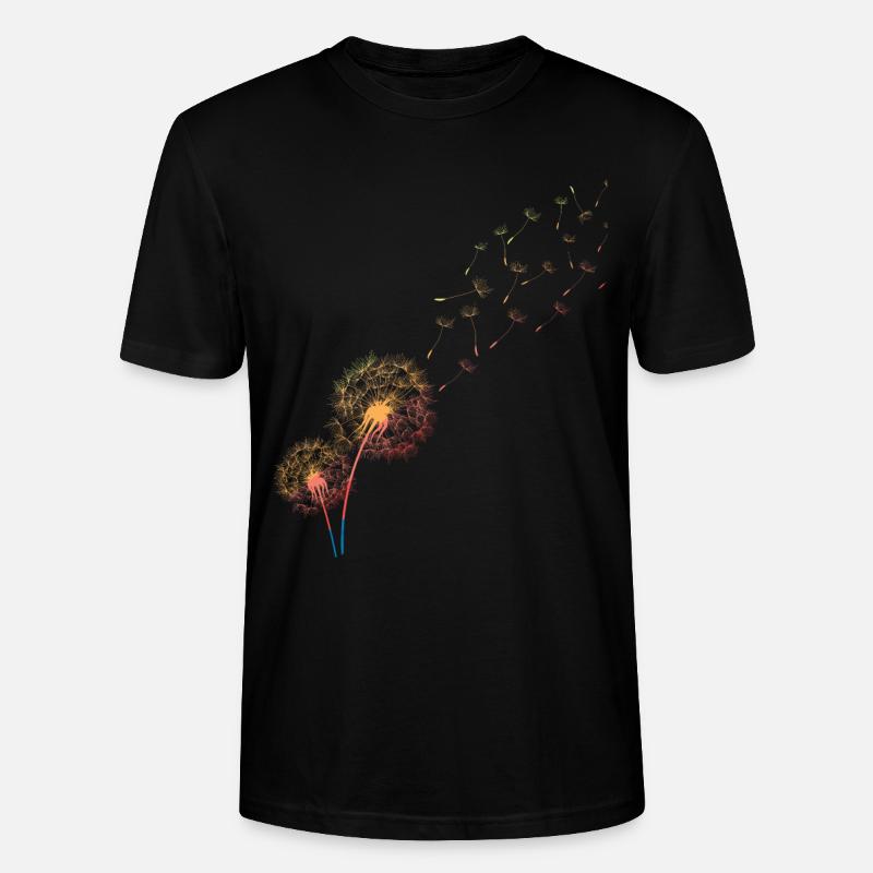 Löwenzahn, Knäuelgras, Pusteblume - Stanley/Stella Unisex Bio-T-Shirt CRAFTER - Schwarz