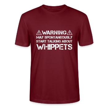 Whippet - Stanley/Stella CRAFTER Unisex Organic T-Shirt - burgundy - Front - Alina (178cm) & Michal (187cm)