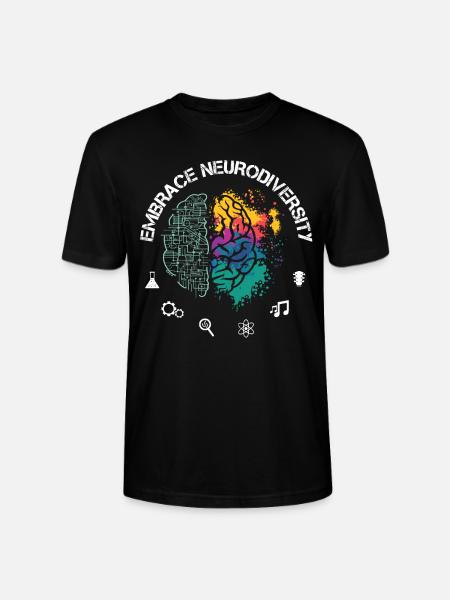 Embrance Neurodiversity ADHD Autism ASD - Stanley/Stella CRAFTER Unisex Organic T-Shirt - black