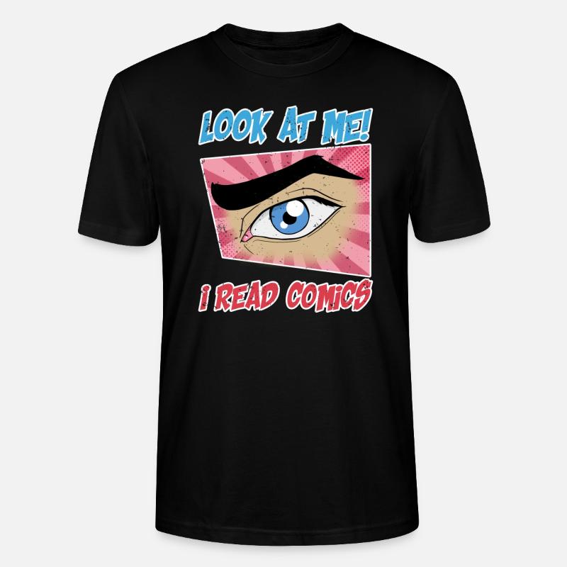 Bande dessinée rétro comique - T-shirt bio CRAFTER Stanley Stella Unisexe - noir