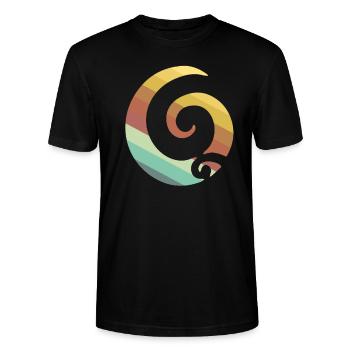 Tatouage maori - T-shirt bio CRAFTER Stanley Stella Unisexe - noir - Devant - Alina (178cm) & Michal (187cm)