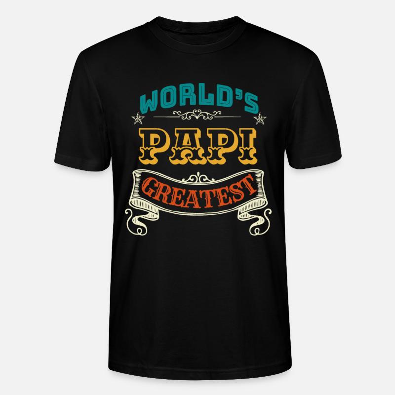 WORLDS GREATEST PAPI - Stanley/Stella Unisex Bio-T-Shirt CRAFTER - Schwarz