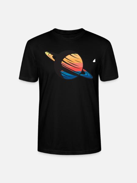 Planet Saturn outer space - Stanley/Stella CRAFTER Unisex Organic T-Shirt - black