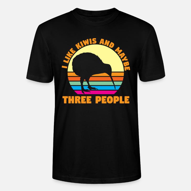Vogel Kiwis Maori - Stanley/Stella Unisex Bio-T-Shirt CRAFTER - Schwarz