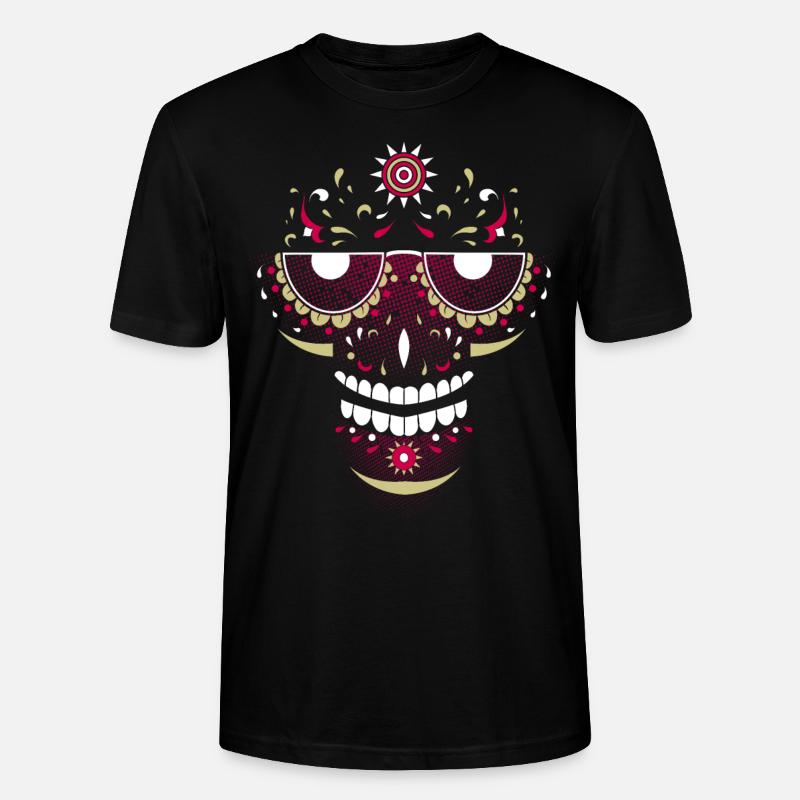 Lächelnder Schädel - Stanley/Stella Unisex Bio-T-Shirt CRAFTER - Schwarz