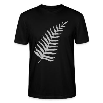 Fern Maori - Stanley/Stella CRAFTER Unisex Organic T-Shirt - black - Front - Alina (178cm) & Michal (187cm)