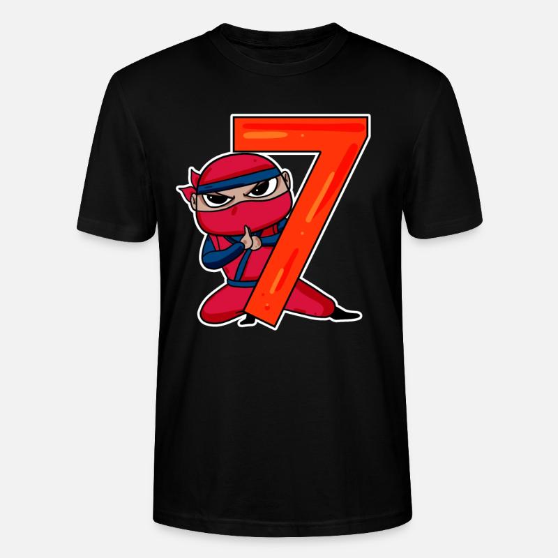 Fils Ninja de 7 ans - T-shirt bio CRAFTER Stanley Stella Unisexe - noir