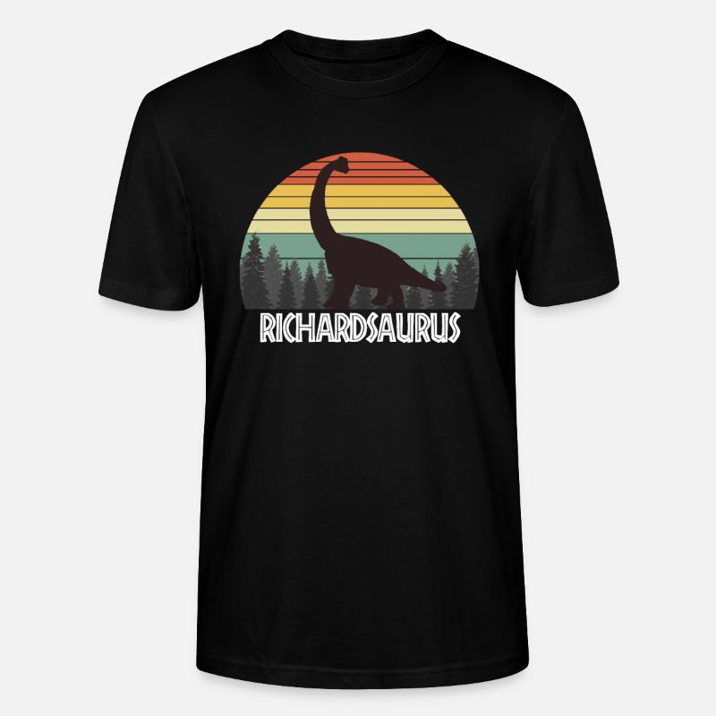 RICHARDSAURUS RICHARD SAURUS RICHARD DINOSAUR - Stanley/Stella Unisex Bio-T-Shirt CRAFTER - Schwarz