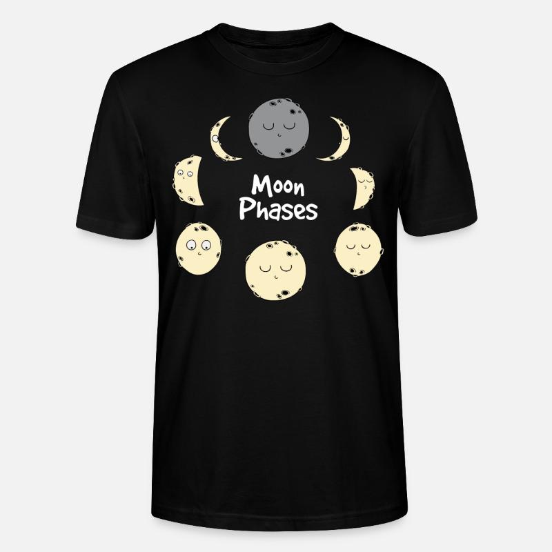 Phases lunaires - T-shirt bio CRAFTER Stanley Stella Unisexe - noir