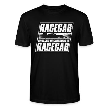 Rennwagen, Rennen, Rennen - Stanley/Stella Unisex Bio-T-Shirt CRAFTER - Schwarz - Vorne - Alina (178cm) & Michal (187cm)