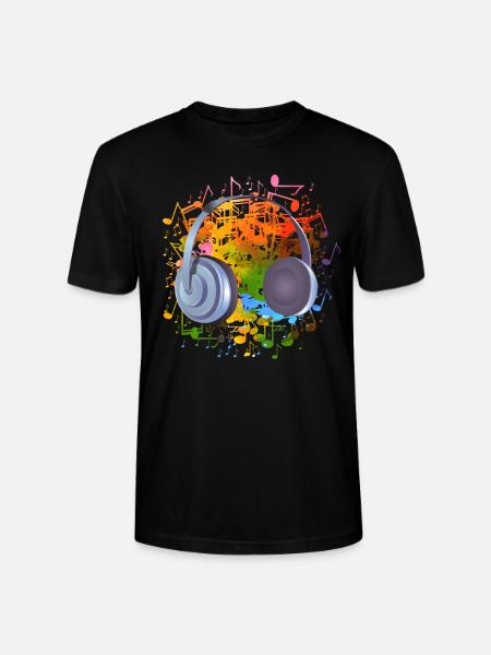 Hovedtelefoner Music Lover Gift Music Music - Stanley Stella CRAFTER unisex økologisk-T-shirt - sort