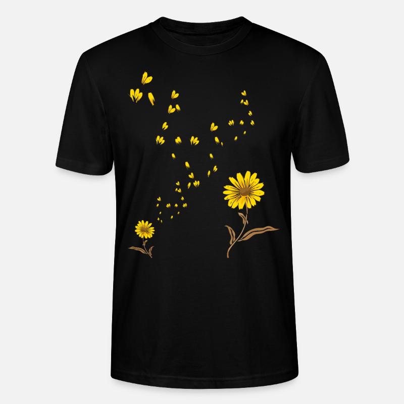 Soleil Fleur fleur tournesol - T-shirt bio CRAFTER Stanley Stella Unisexe - noir