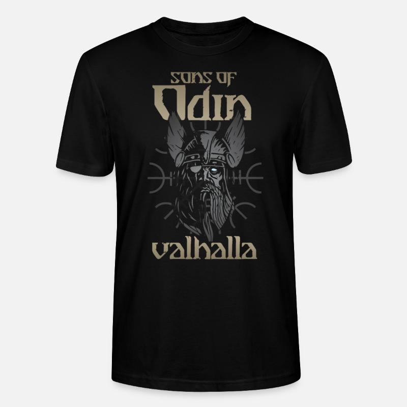 Fils d'Odin, Valhalla, Walhalla, Vikings - T-shirt bio CRAFTER Stanley Stella Unisexe - noir