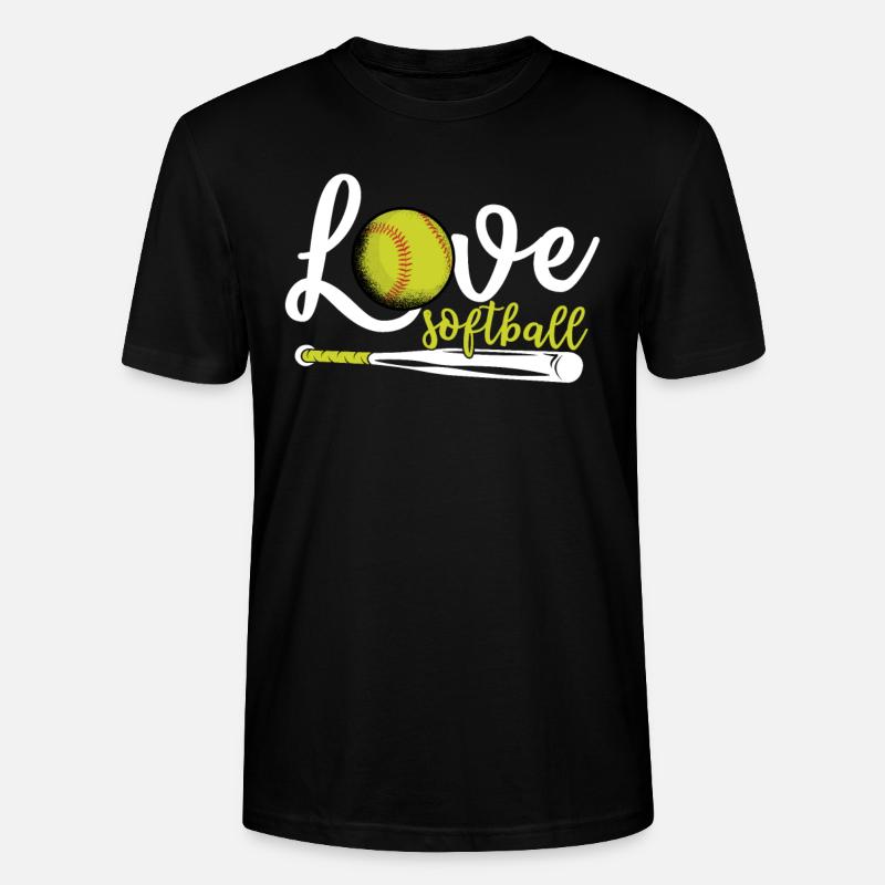 J’aime le softball, le softball - T-shirt bio CRAFTER Stanley Stella Unisexe - noir