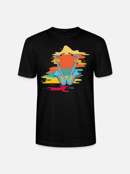 saxophones - Stanley/Stella CRAFTER Unisex Organic T-Shirt - black