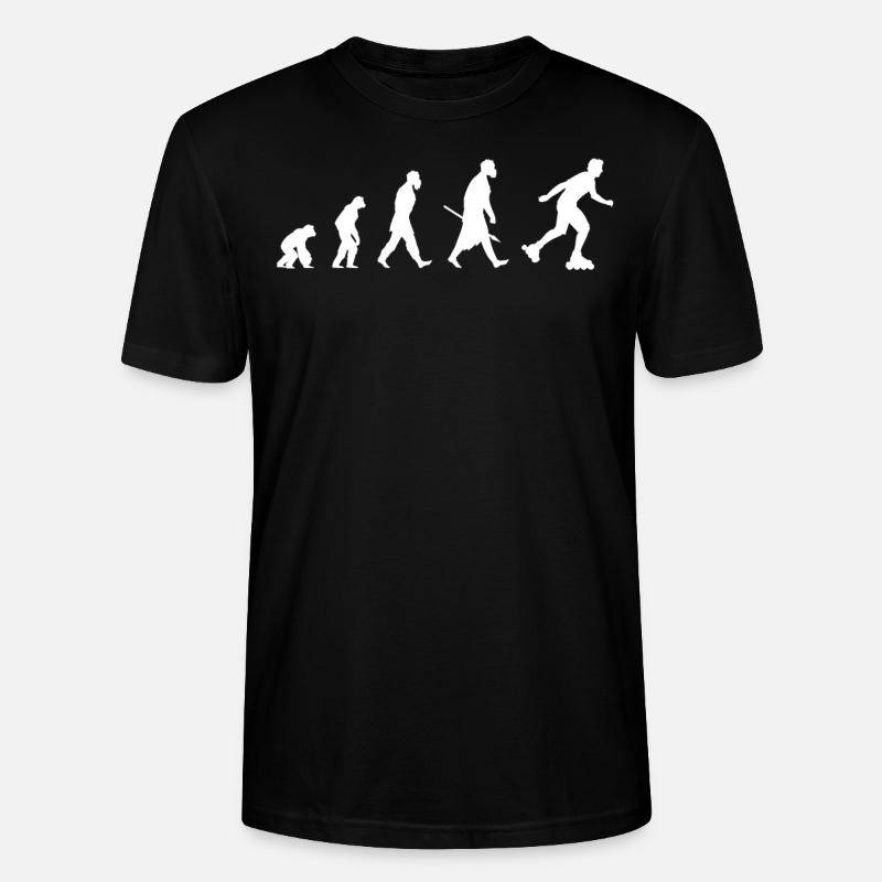 Evolution of roller blade - Stanley/Stella Unisex Bio-T-Shirt CRAFTER - Schwarz