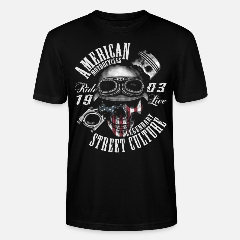 American Motorcycles - T-shirt bio CRAFTER Stanley Stella Unisexe - noir