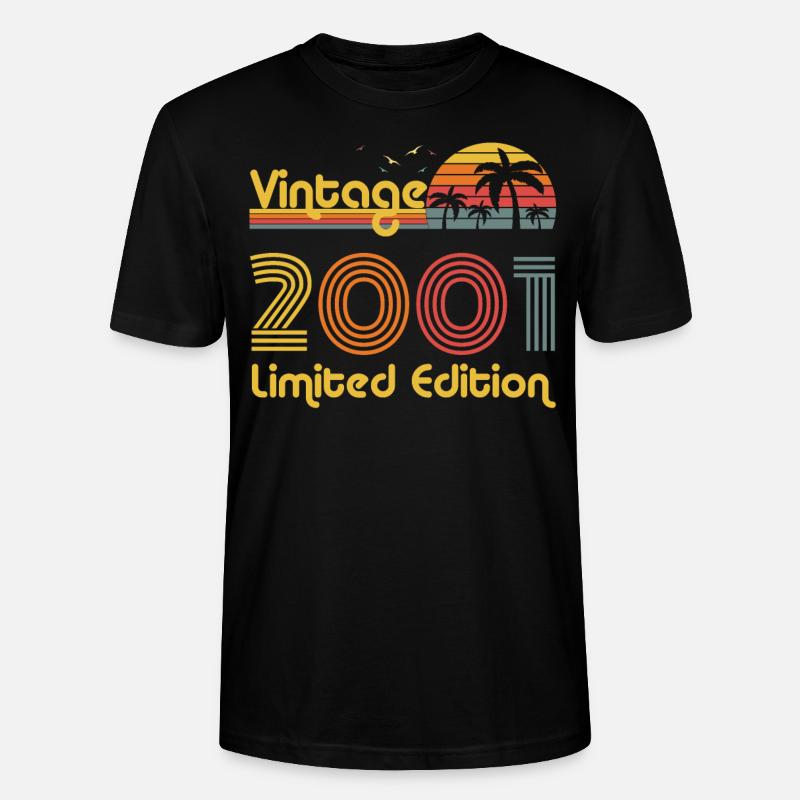 2001 Limited Edition Coole Geschenkidee - Stanley/Stella Unisex Bio-T-Shirt CRAFTER - Schwarz