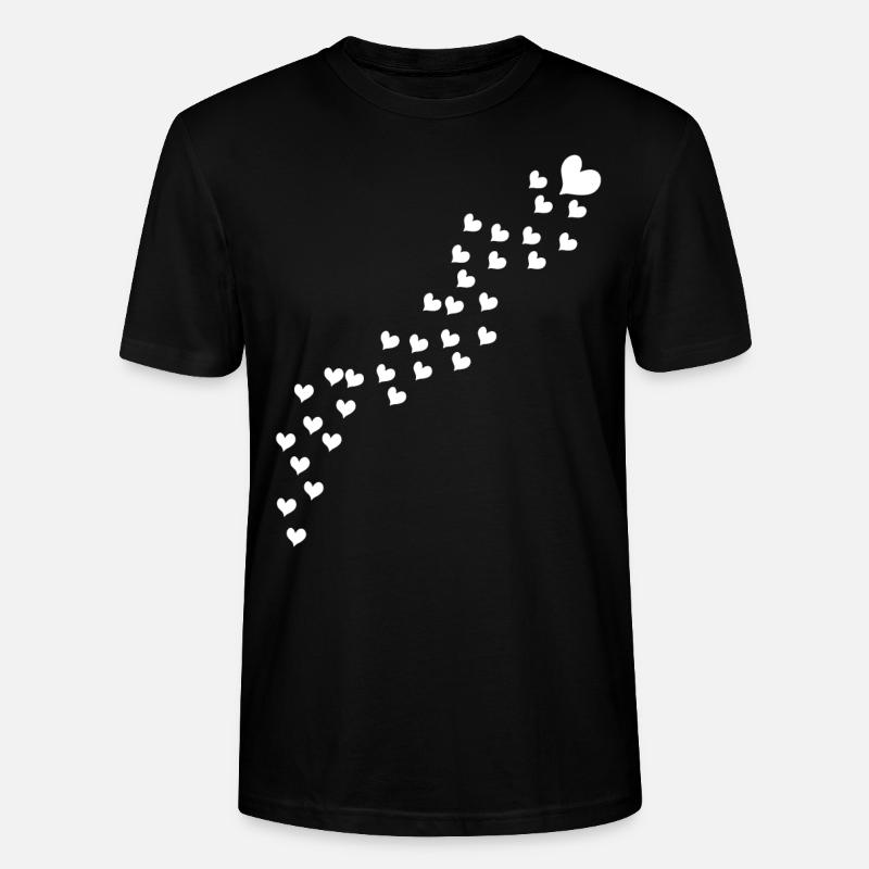 Cœurs - T-shirt bio CRAFTER Stanley Stella Unisexe - noir