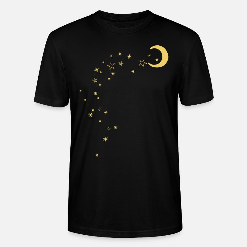Mond und Sterne - Stanley/Stella Unisex Bio-T-Shirt CRAFTER - Schwarz