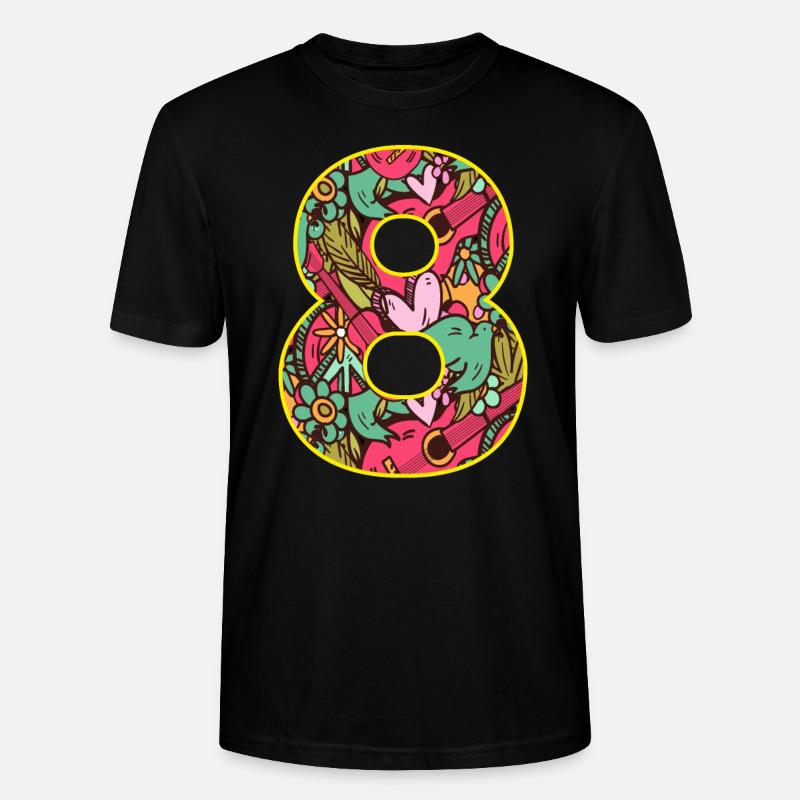 8 - Stanley/Stella Unisex Bio-T-Shirt CRAFTER - Schwarz