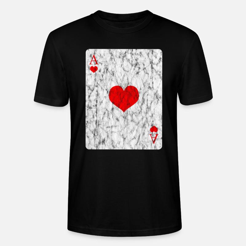 As de Cœurs 6 - T-shirt bio CRAFTER Stanley Stella Unisexe - noir